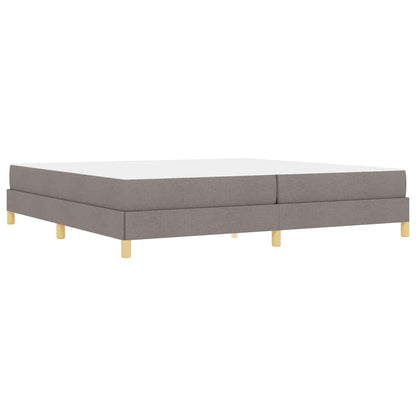Boxspring bed Taupe, Bruin 200 x 200 cm Stof, Engineered Hout