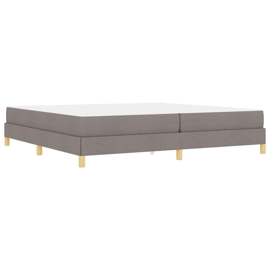 Boxspring bed Taupe, Bruin 200 x 200 cm Stof, Engineered Hout