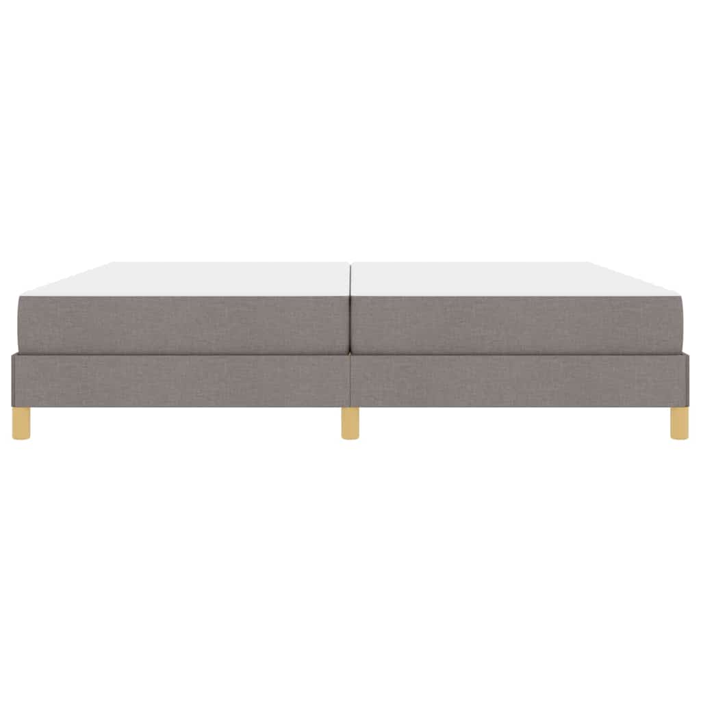 Boxspring bed Taupe, Bruin 200 x 200 cm Stof, Engineered Hout