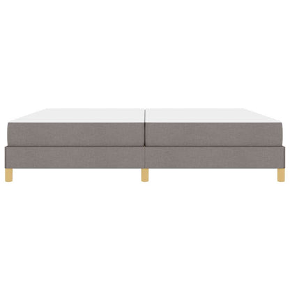 Boxspring bed Taupe, Bruin 200 x 200 cm Stof, Engineered Hout