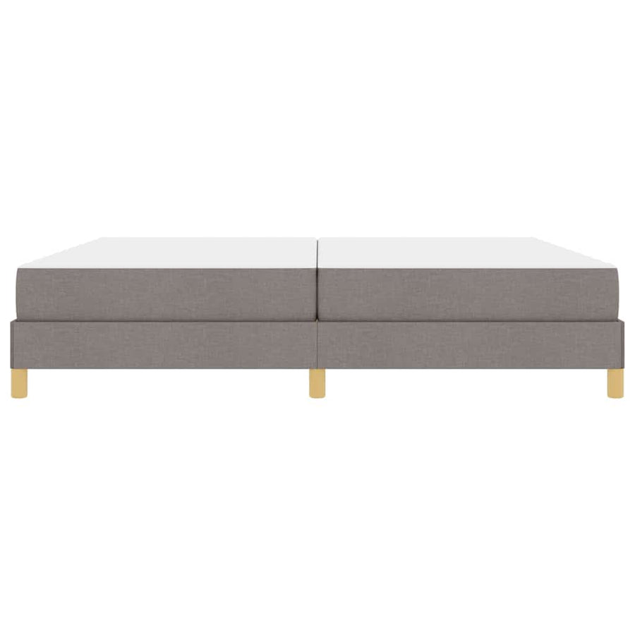Boxspring bed Taupe, Bruin 200 x 200 cm Stof, Engineered Hout
