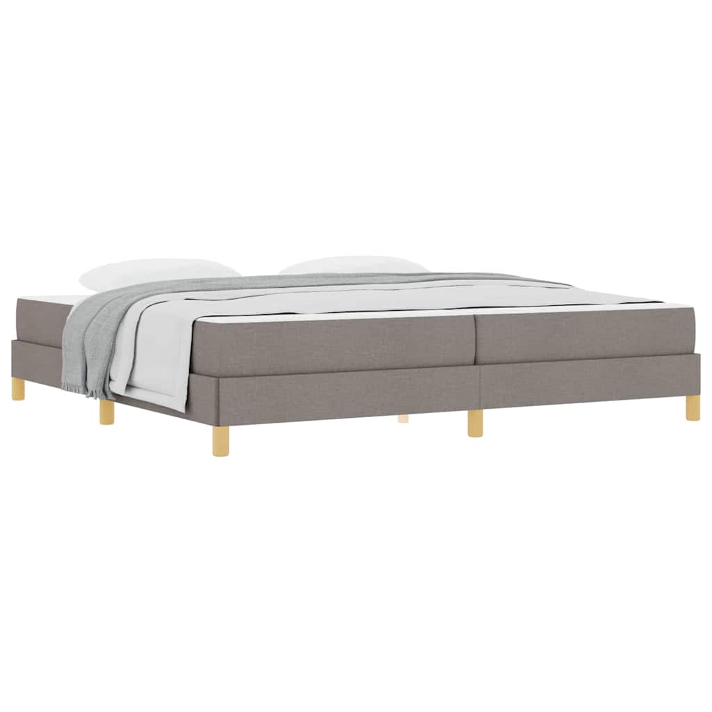 Boxspring bed Taupe, Bruin 200 x 200 cm Stof, Engineered Hout