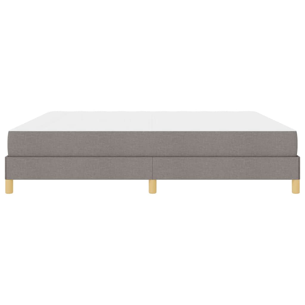 Boxspring bed Taupe, Bruin 200 x 200 cm Stof, Engineered Hout