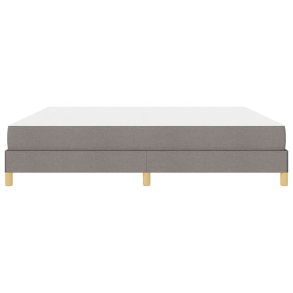 Boxspring bed Taupe, Bruin 200 x 200 cm Stof, Engineered Hout