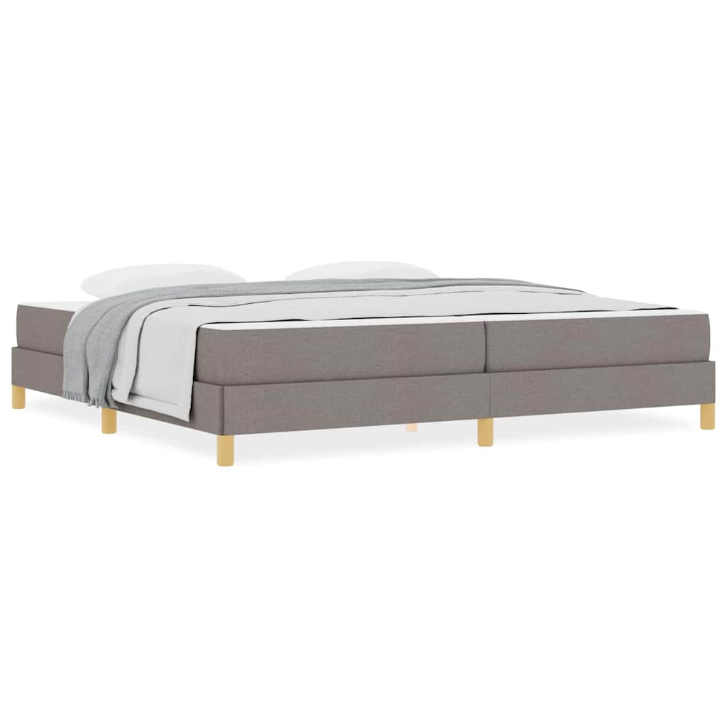 Boxspring bed Taupe, Bruin 200 x 200 cm Stof, Engineered Hout
