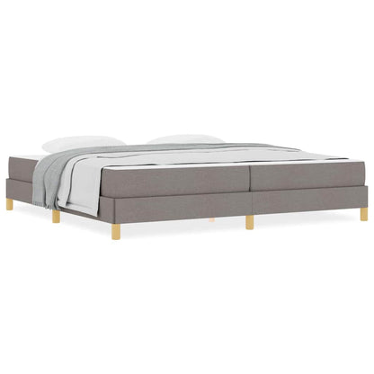 Boxspring bed Taupe, Bruin 200 x 200 cm Stof, Engineered Hout