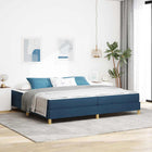 Box spring bed with mattress Blue 200 x 200 cm Fabric