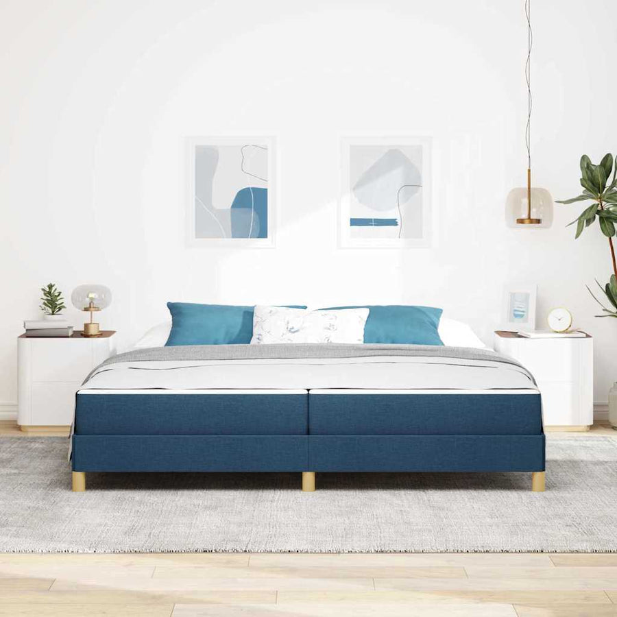 Boxspring bed Taupe, Bruin 200 x 200 cm Stof, Engineered Hout