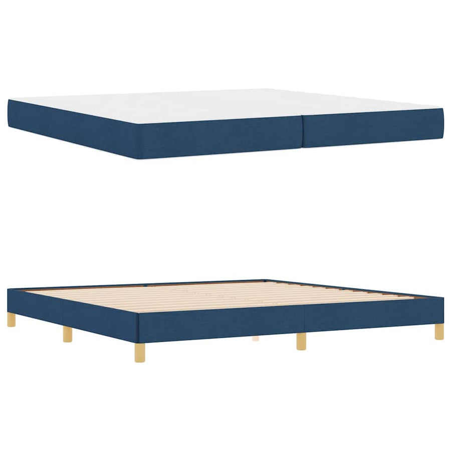 Boxspring bed Taupe, Bruin 200 x 200 cm Stof, Engineered Hout