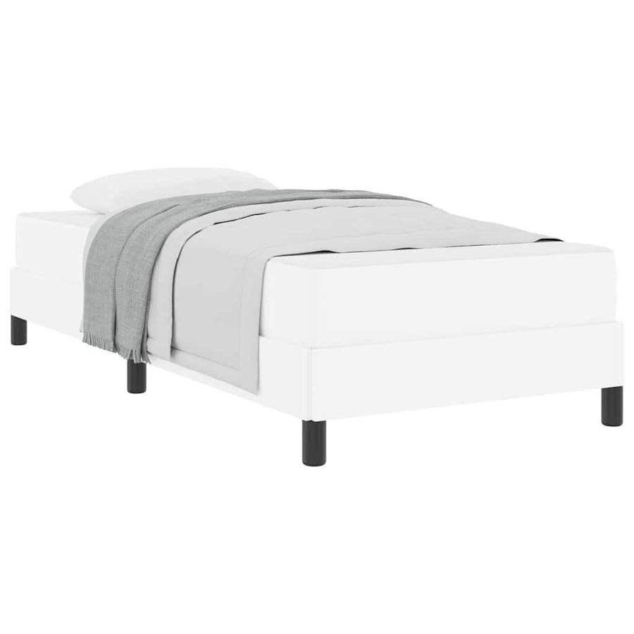 Bed Anders Zuiverwit 80 x 200 cm Kunstleer
