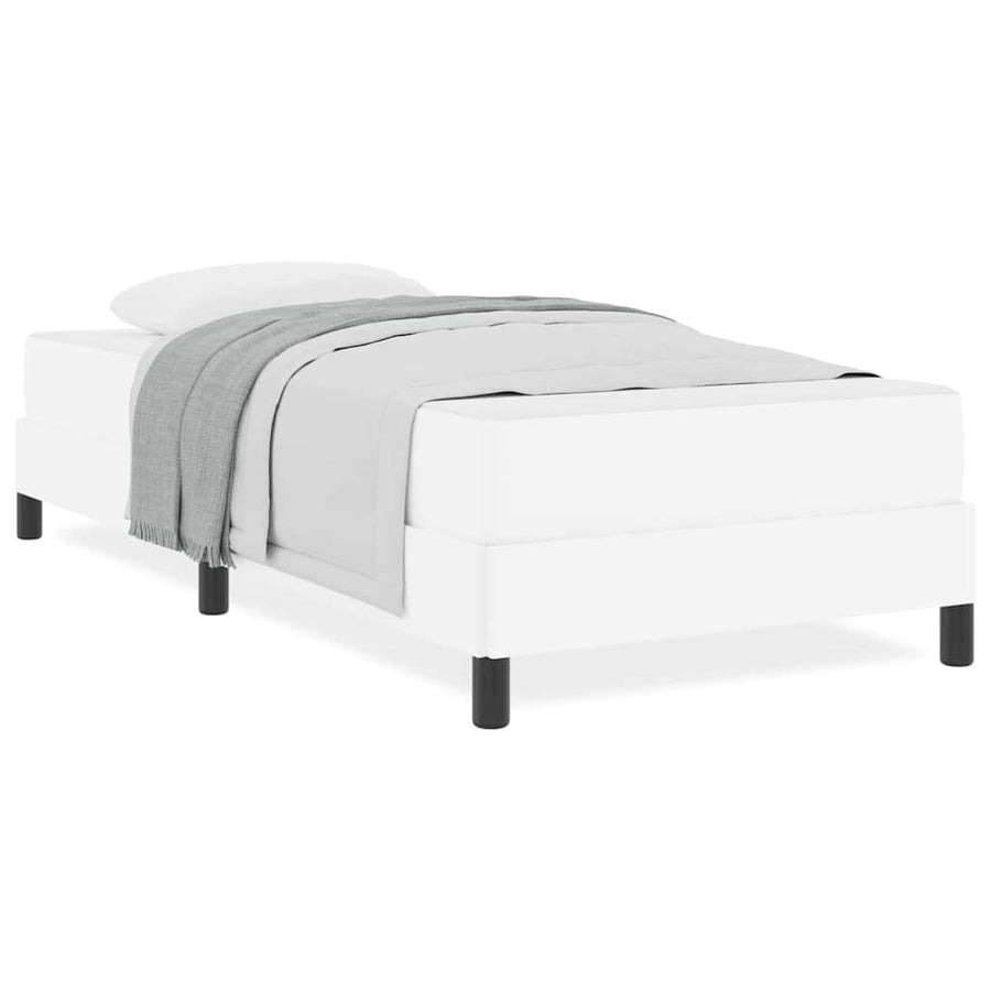Bed Anders Zuiverwit 80 x 200 cm Kunstleer