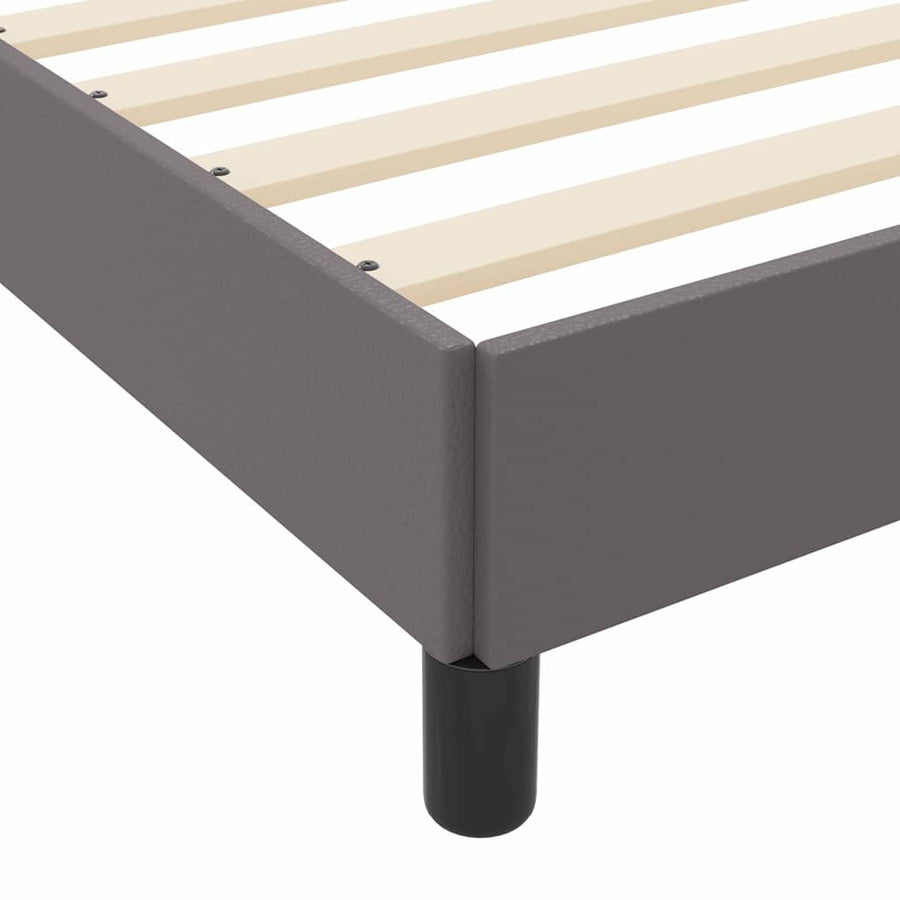 Bed Anders Grijs 80 x 200 cm Kunstleer