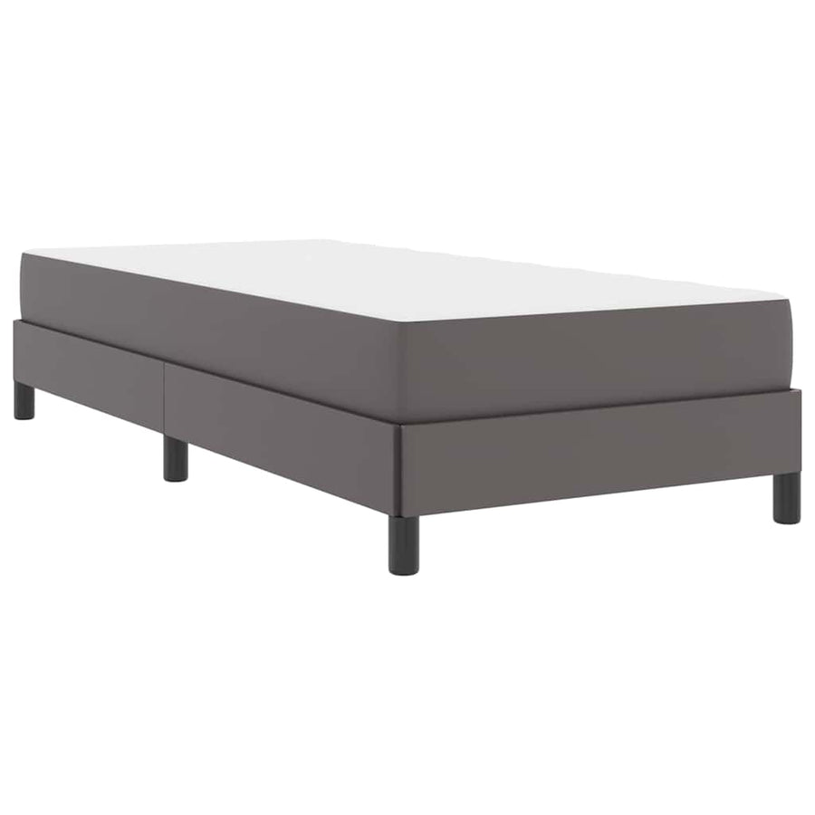 Bed Anders Grijs 80 x 200 cm Kunstleer