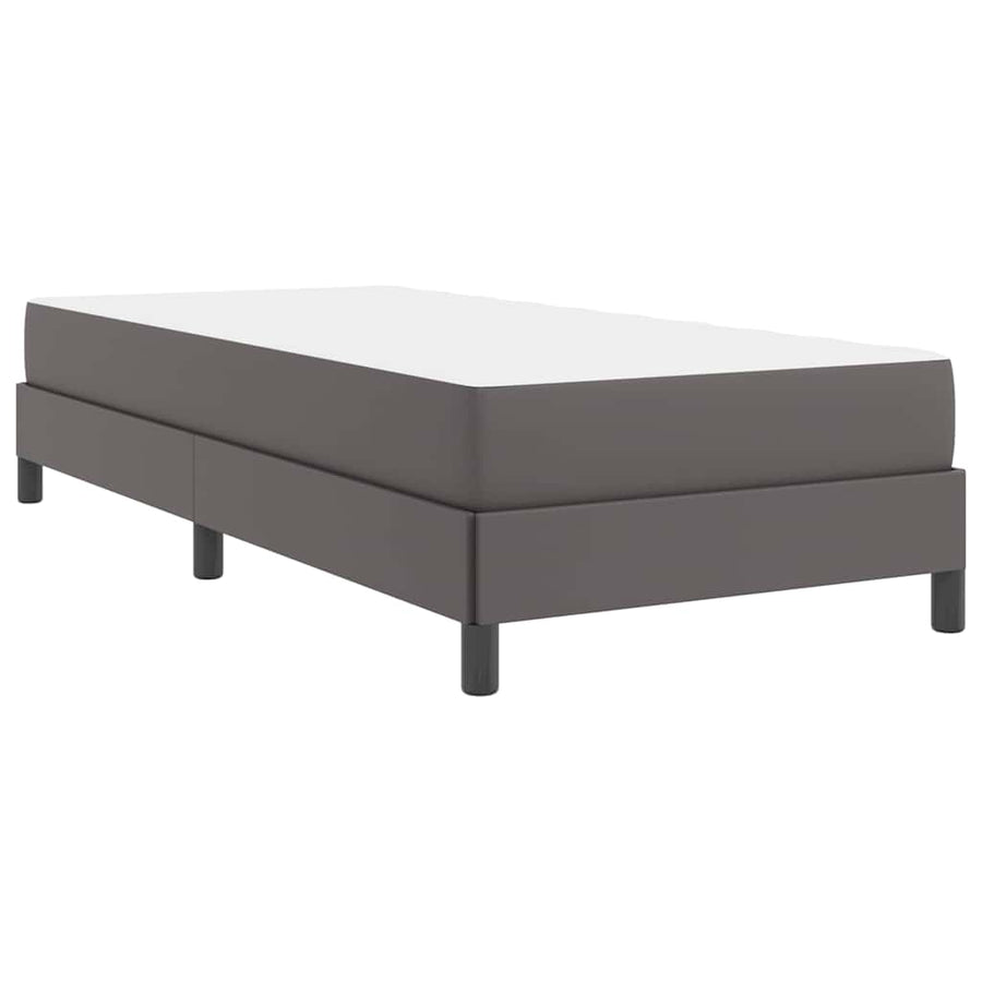 Bed Anders Grijs 80 x 200 cm Kunstleer