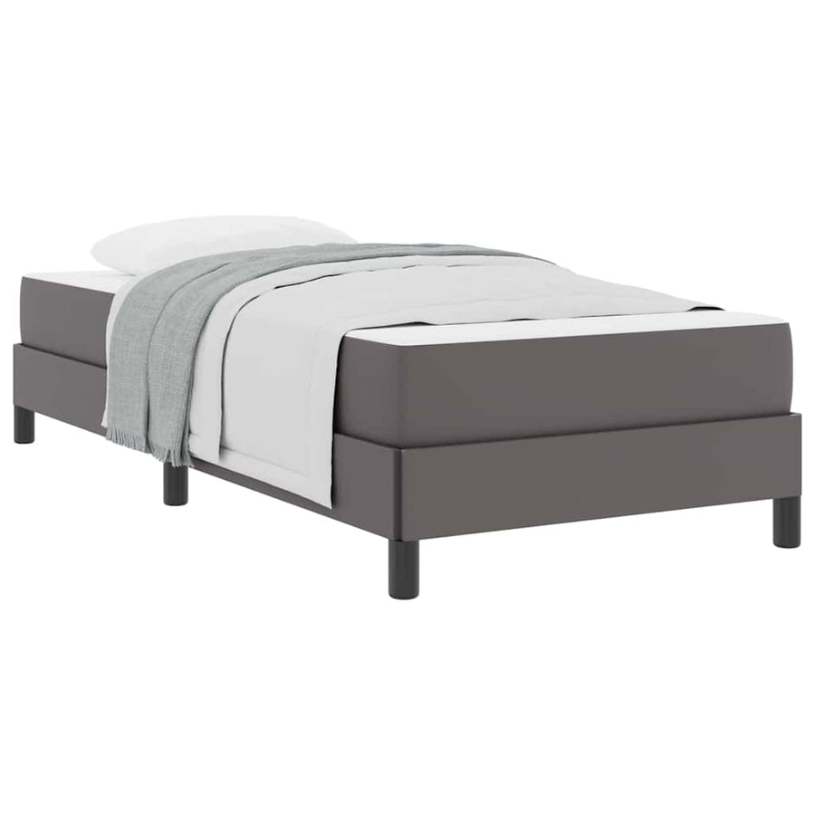 Bed Anders Grijs 80 x 200 cm Kunstleer
