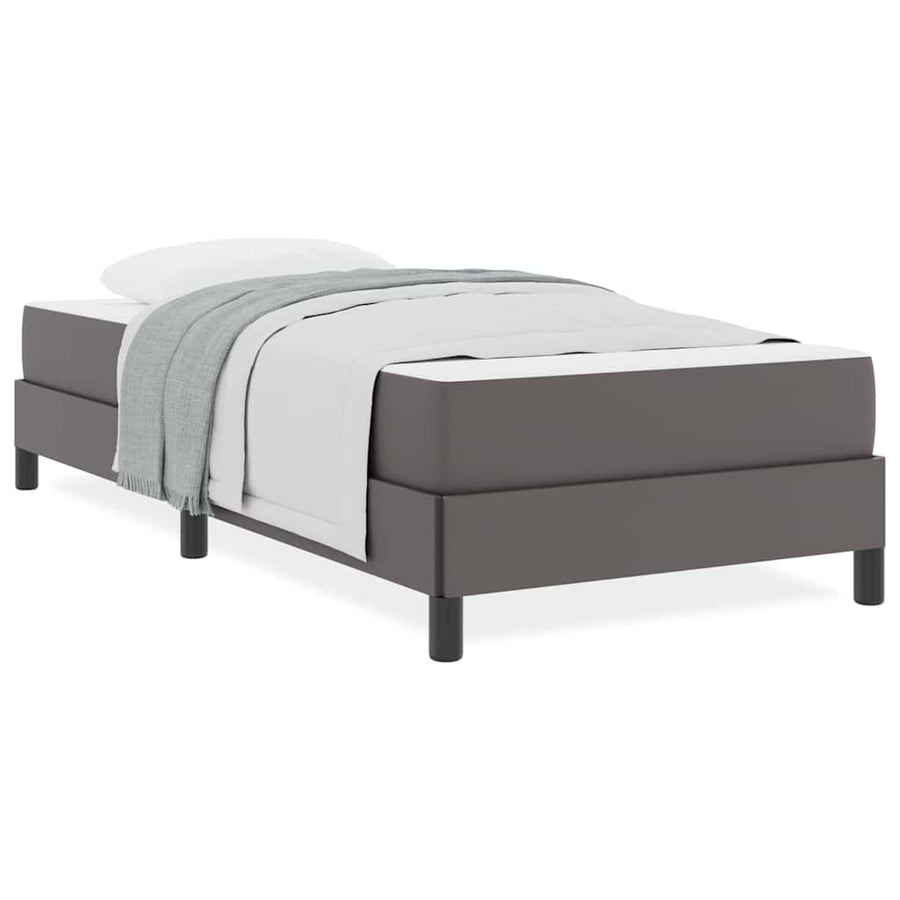 Bed Anders Grijs 80 x 200 cm Kunstleer