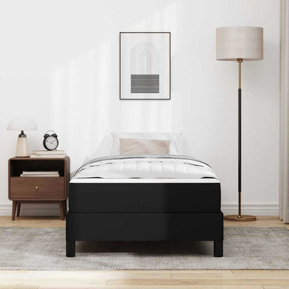 Bed Anders Zwart 90 x 190 cm Kunstleer