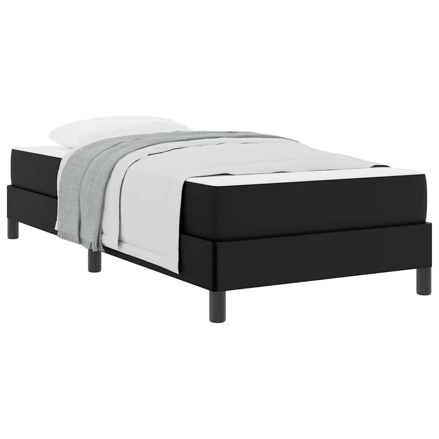Bed Anders Zwart 90 x 190 cm Kunstleer