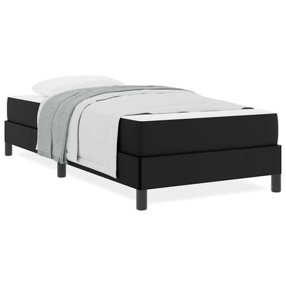 Bed Anders Zwart 90 x 190 cm Kunstleer