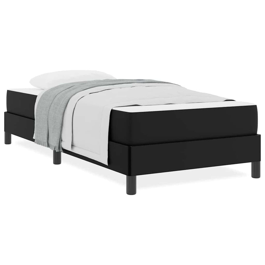Bed Anders Zwart 90 x 190 cm Kunstleer