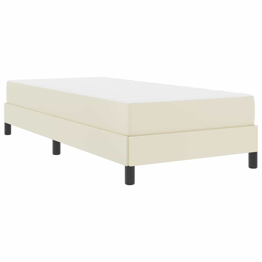 Bedframe met matras Crème 90 x 190 cm Stof