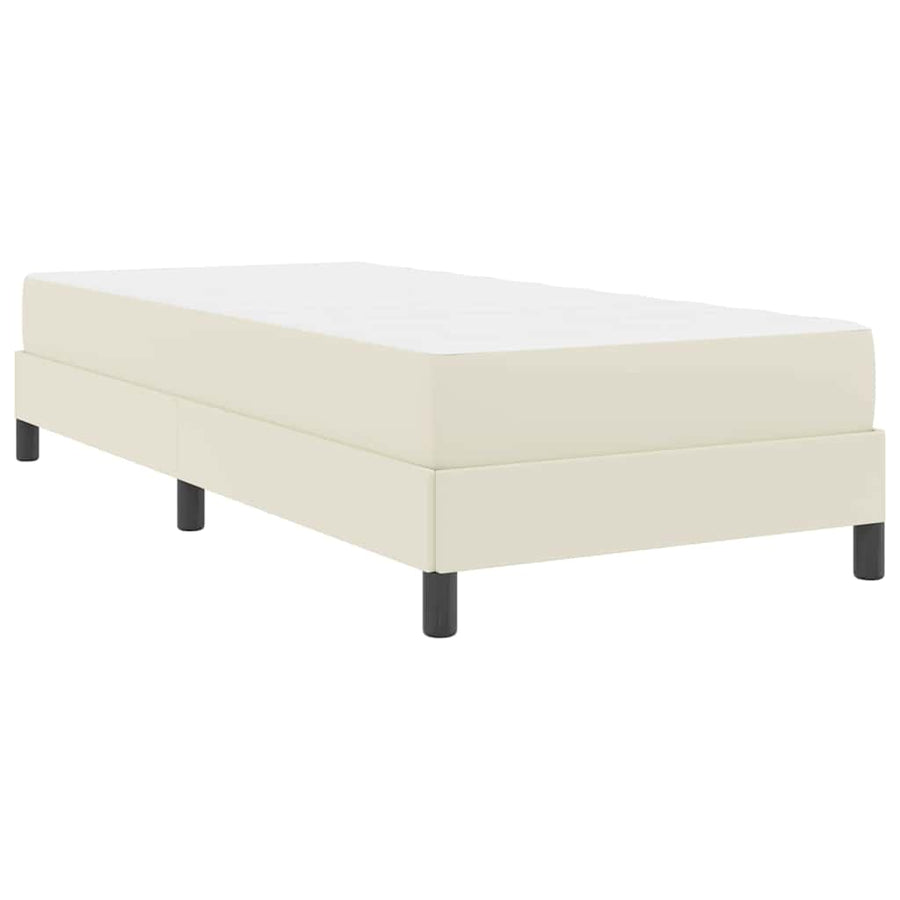 Bedframe met matras Crème 90 x 190 cm Stof