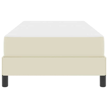 Bedframe met matras Crème 90 x 190 cm Stof