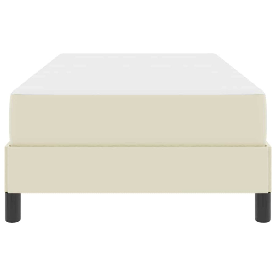 Bedframe met matras Crème 90 x 190 cm Stof