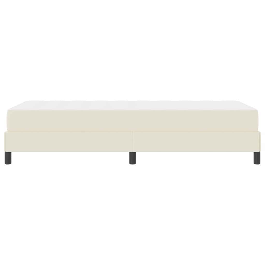 Bedframe met matras Crème 90 x 190 cm Stof
