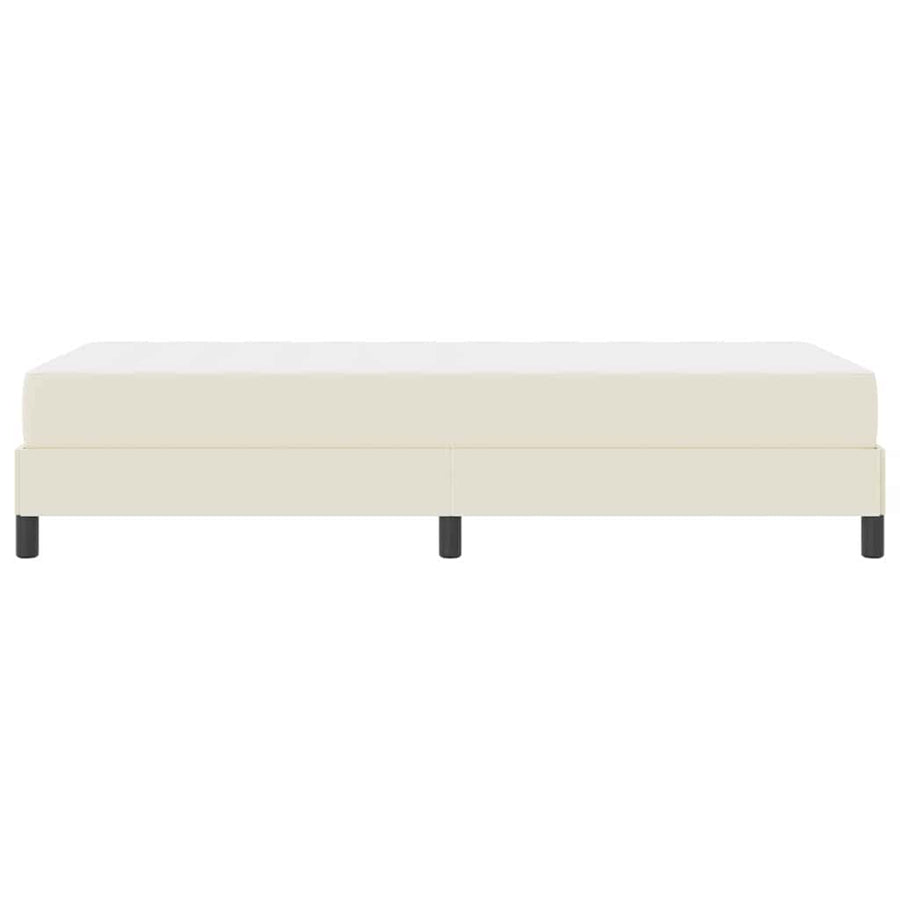 Bedframe met matras Crème 90 x 190 cm Stof