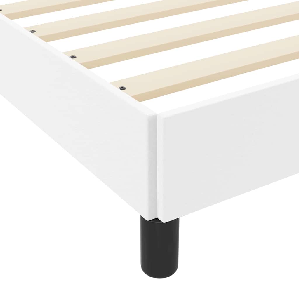 Bed Anders Zuiverwit 90 x 200 cm Kunstleer