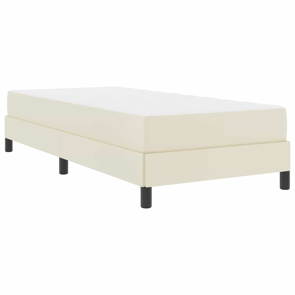 Bed Anders Crème 90 x 200 cm Kunstleer