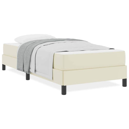 Bed Anders Crème 90 x 200 cm Kunstleer