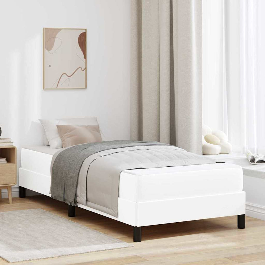 Bed Anders Zuiverwit 100 x 200 cm Kunstleer