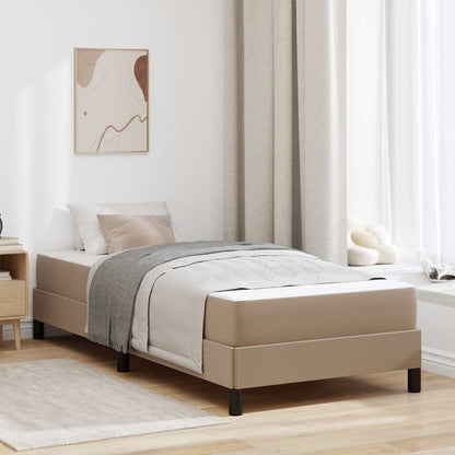 Bed Anders Cappuccino 100 x 200 cm Kunstleer