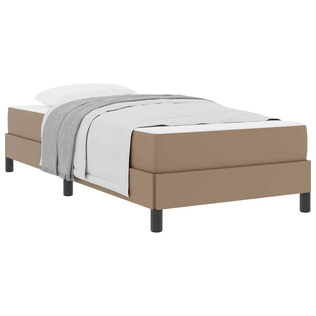 Bed Anders Cappuccino 100 x 200 cm Kunstleer