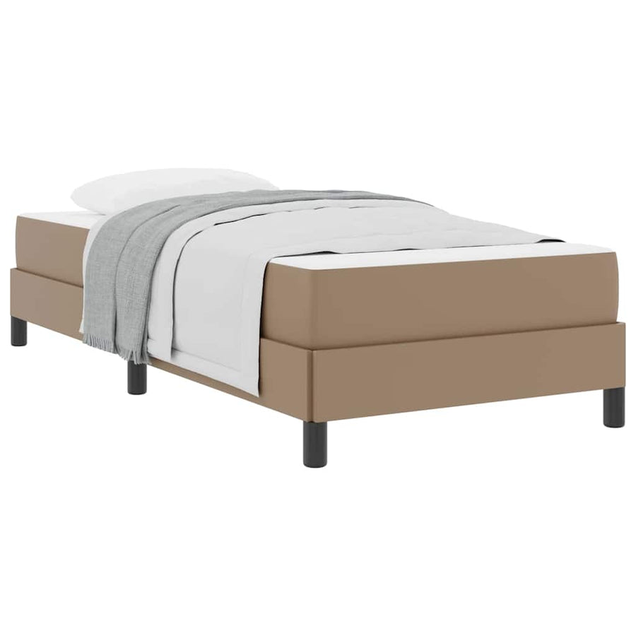 Bed Anders Cappuccino 100 x 200 cm Kunstleer