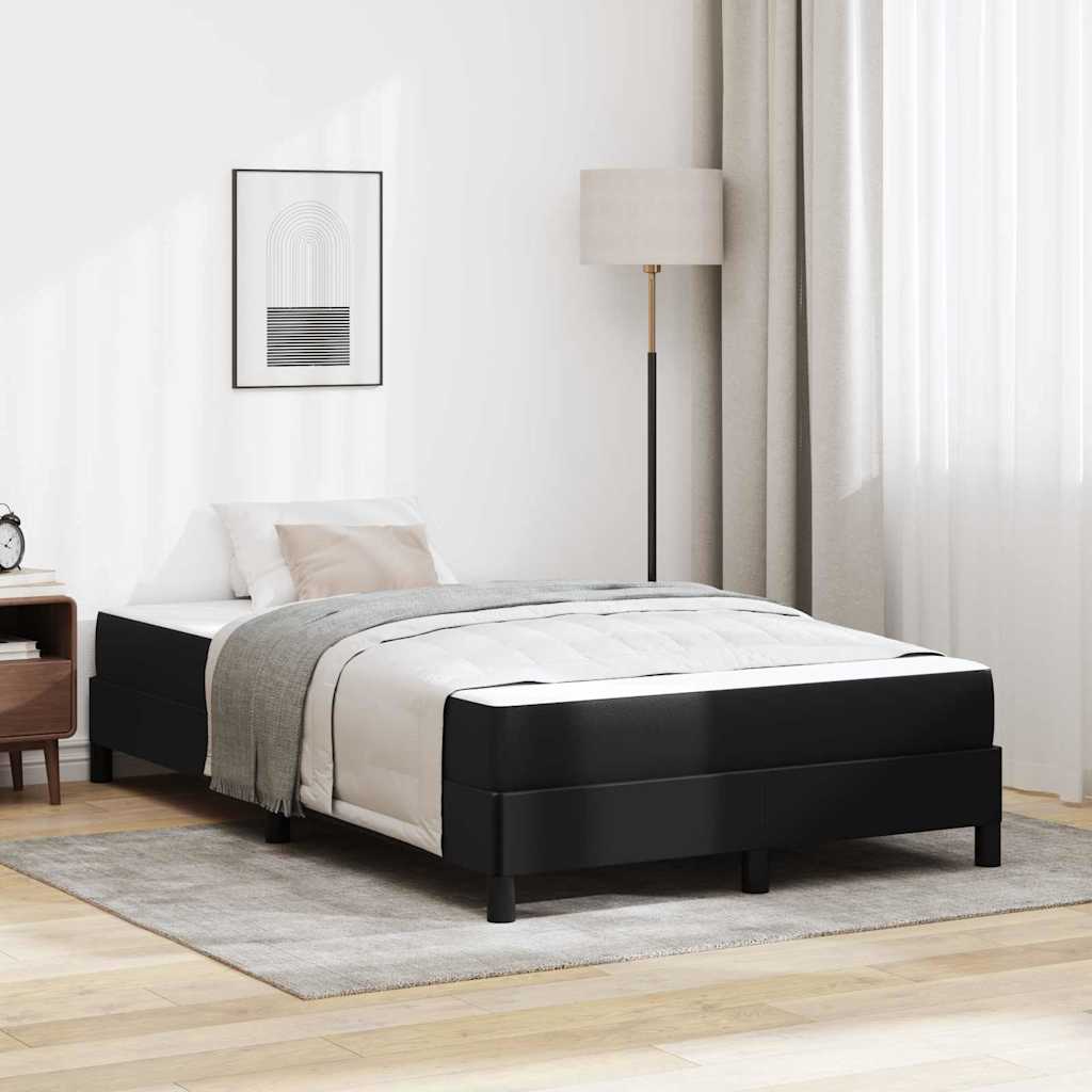 Bed Anders Zwart 120 x 190 cm Kunstleer