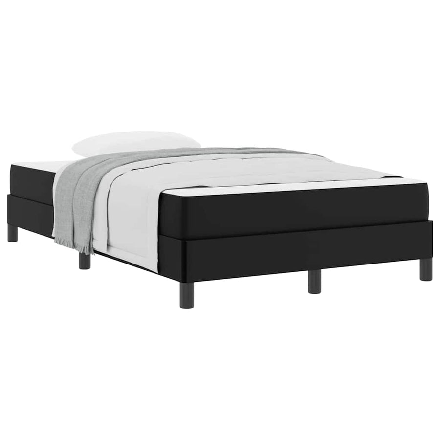 Bed Anders Zwart 120 x 190 cm Kunstleer