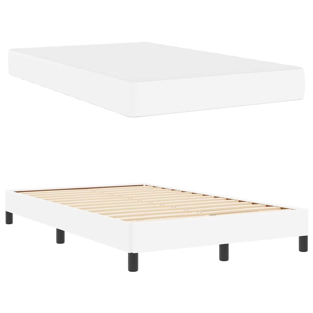 Bed Anders Zuiverwit 120 x 190 cm Kunstleer