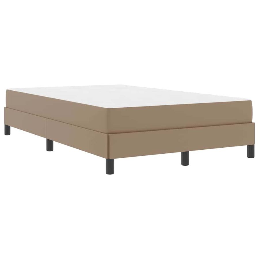 Bed met matras Cappuccino 120 x 190 cm Kunstleer