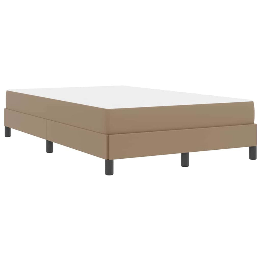 Bed met matras Cappuccino 120 x 190 cm Kunstleer