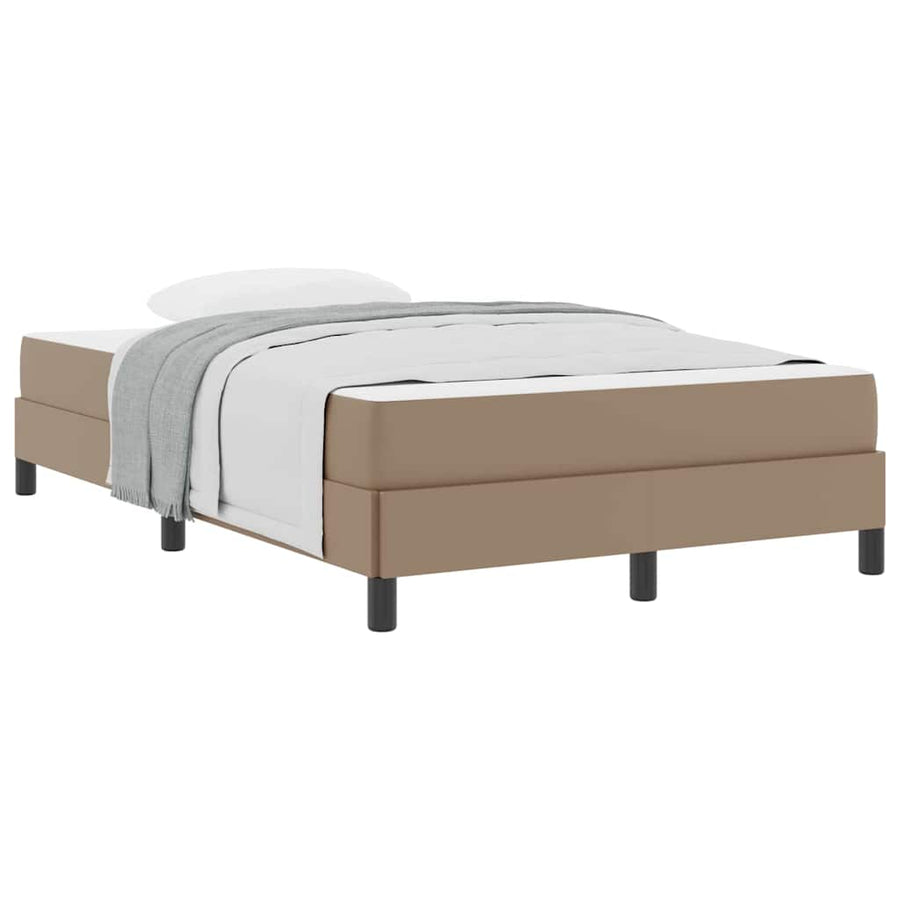 Bed met matras Cappuccino 120 x 190 cm Kunstleer