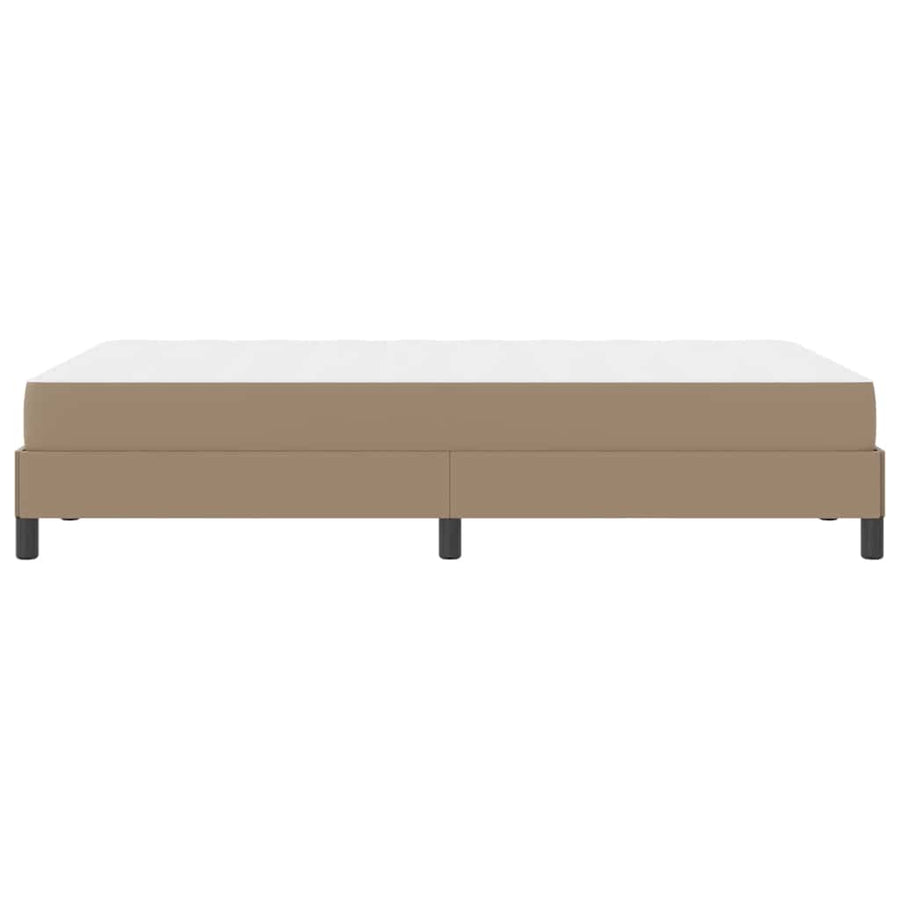 Bed met matras Cappuccino 120 x 190 cm Kunstleer