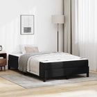 Bed frame with mattress Black 120 x 200 cm Fabric