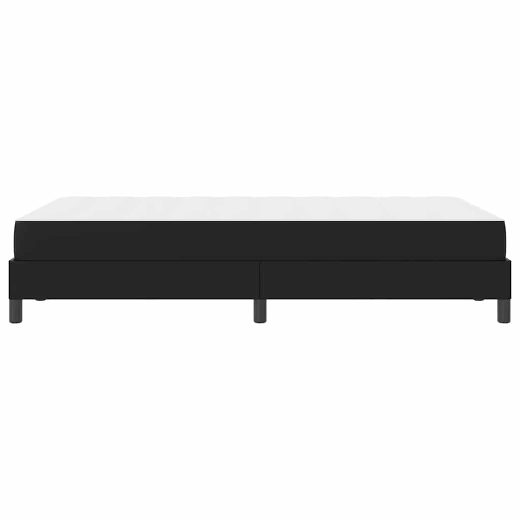 Bed Anders Zwart 120 x 200 cm Kunstleer