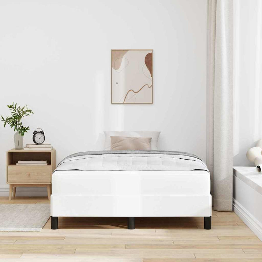 Bed Anders Zuiverwit 120 x 200 cm Kunstleer