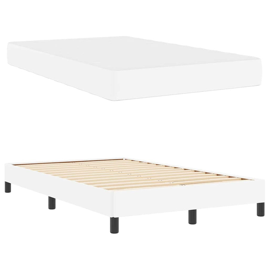 Bed Anders Zuiverwit 120 x 200 cm Kunstleer