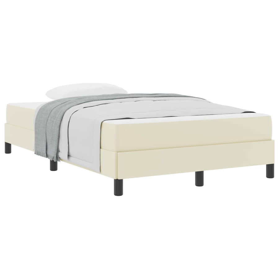 Bedframe met matras Crème 120 x 200 cm Stof