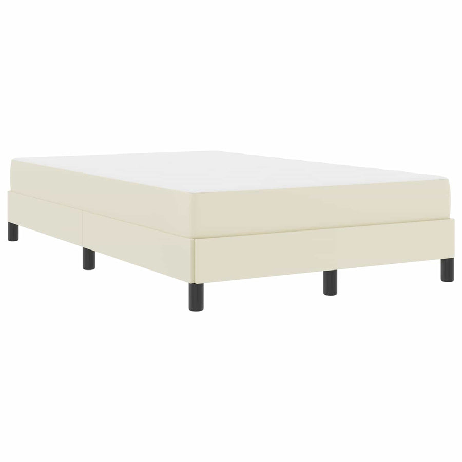 Bedframe met matras Crème 120 x 200 cm Stof